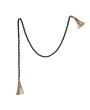 Paulownia Wood Bead Garland with Jute Tassels – Rustic Home Décor