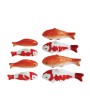 Stoneware Floating Koi Fish – Orange & White, Set of 2 Styles