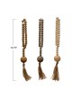 Wood Bead Garland with Jute Rope Tassel – Rustic Neutral Décor