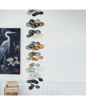 Hand-Blown Glass Bubble Garland – Blue, Boho & Coastal Home Décor