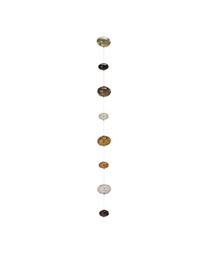 Hand-Blown Glass Bubble Garland – Brown, Rustic & Boho Home Accent