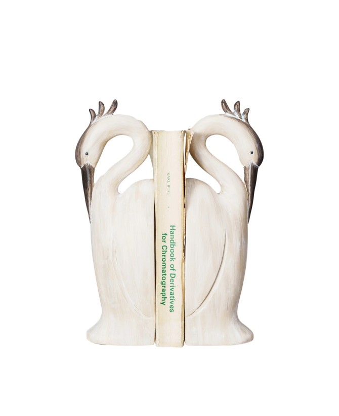 Elegant Resin Heron Bookends – Coastal Farmhouse Decor Set