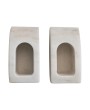 White Marble Vase/Container Bookends – Modern Set of 2