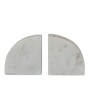 White Marble Vase/Container Bookends – Modern Set of 2
