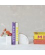 White Marble Vase/Container Bookends – Modern Set of 2