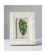 Handcrafted Bone Scalloped Photo Frame – Holds 4” x 6” Photo
