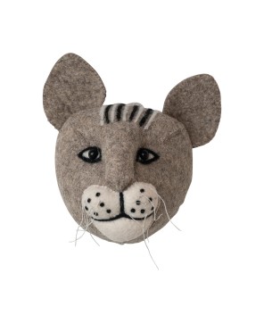 Handmade Wool Felt Cat Head Wall Décor – Cute & Cozy Accent Piece