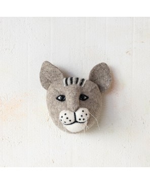 Handmade Wool Felt Cat Head Wall Décor – Cute & Cozy Accent Piece