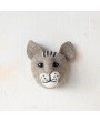 Handmade Wool Felt Cat Head Wall Décor – Cute & Cozy Accent Piece