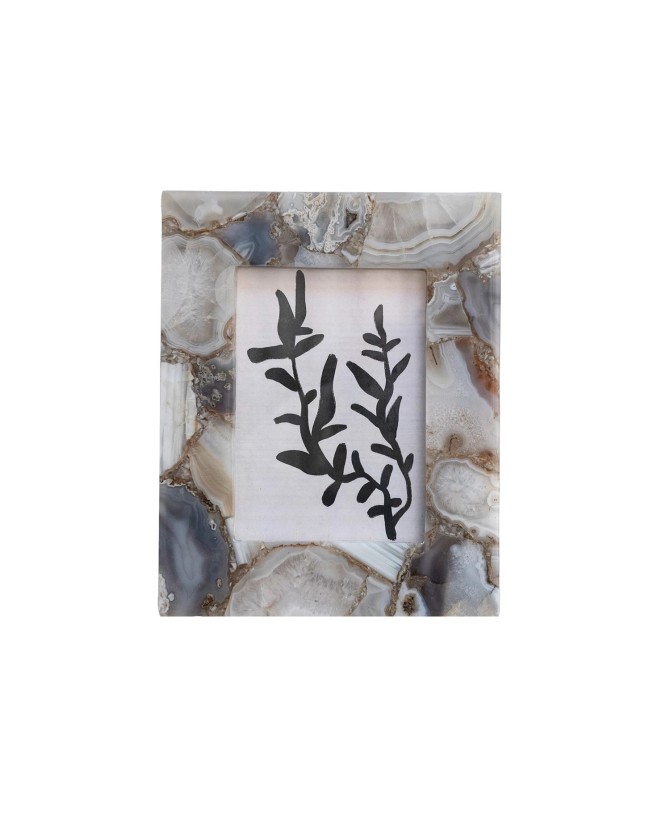 Natural Agate Photo Frame – Holds 5” x 7” Photo | Unique Design