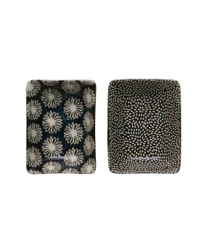 Midnight Blue Mini Stoneware Dish – Elegant, 2 Styles