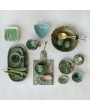 Green Reactive Crackle Glaze Stoneware Bowl – Unique & Food Safe