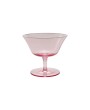 8 oz. Pink Stemmed Coupe Glass with White Rim – Elegant & Stylish