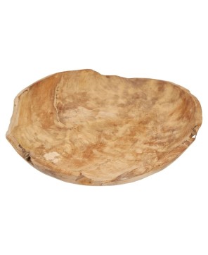 19.5” Teak Wood Bowl – Natural, Food Safe & Decorative