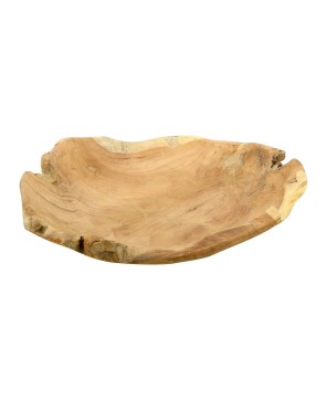 19.5” Teak Wood Bowl – Natural, Food Safe & Decorative