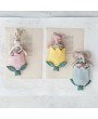 Plush Animal Set with Flower Shaped Pocket – 2-Pack, 3 Styles