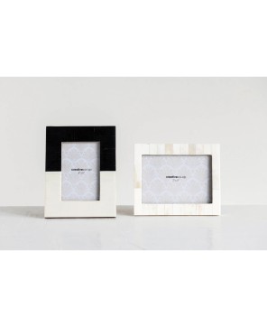 Elegant Resin Photo Frame – White (Holds 5” x 7” Photo)