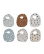 Cotton Double Cloth Baby Bibs – 6 Stylish Patterns, Soft & Absorbent