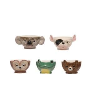 Handcrafted Ceramic Animal Head Bowl – 5 Unique Styles