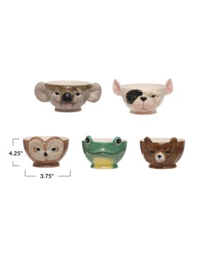 Handcrafted Ceramic Animal Head Bowl – 5 Unique Styles