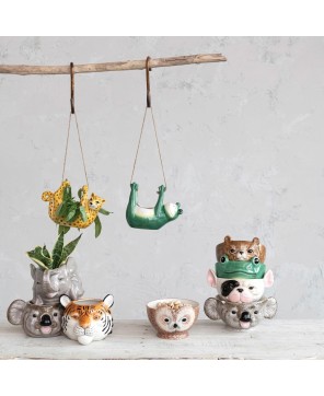 Handcrafted Ceramic Animal Head Bowl – 5 Unique Styles
