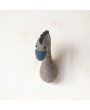 Handmade Wool Felt Dinosaur Head Wall Décor – Grey & Slate Blue