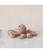 Soft & Stretchable Plush Octopus Toy – Brown & Cream, Coastal Style