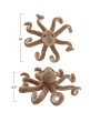 Soft & Stretchable Plush Octopus Toy – Brown & Cream, Coastal Style