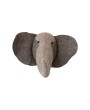 Handmade Wool Felt Elephant Head Wall Décor – Grey & Charcoal Elegance