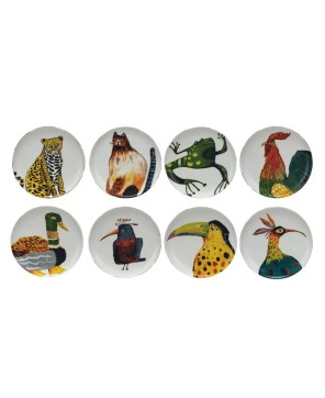 Stoneware Plate with Animal/Bird Design – 8 Styles for Every Occasion