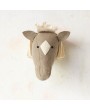 Handmade Wool Felt Horse Head Wall Décor – Brown & Cream