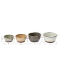 Stoneware Nesting Bowls with Reactive Glaze – Set of 4