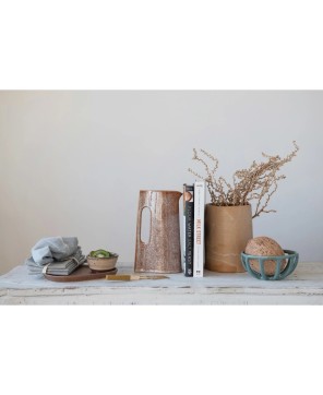 Stoneware Nesting Bowls with Reactive Glaze – Set of 4