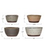 Stoneware Nesting Bowls with Reactive Glaze – Set of 4