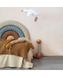 Rainbow Floral Upholstered Twin Headboard – Cottagecore Style for Kids