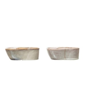 Stoneware Cracker & Soup Bowl – 2 Colors, Reactive Glaze