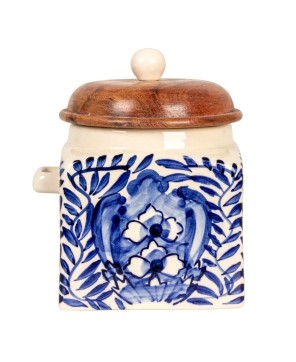 Hand-Painted Stoneware Canister Set – Rustic & Functional Storage