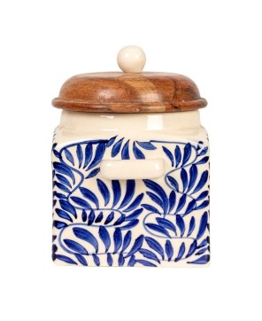Hand-Painted Stoneware Canister Set – Rustic & Functional Storage