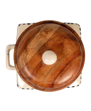 Hand-Painted Stoneware Canister Set – Rustic & Functional Storage