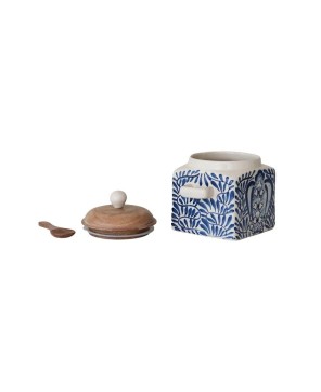 Hand-Painted Stoneware Canister Set – Rustic & Functional Storage