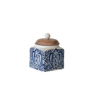 Hand-Painted Stoneware Canister Set – Rustic & Functional Storage
