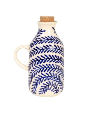 8 oz. Hand-Painted Stoneware Oil Cruet – Stylish & Functional