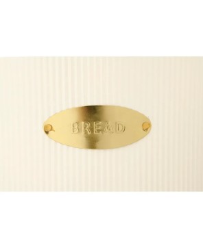 Metal Bread Storage Box – Cream & Gold | Kitchen Decor