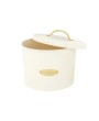 Metal Bread Storage Box – Cream & Gold | Kitchen Decor