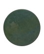 Stoneware Pedestal – 12” Round, Reactive Glaze, Matte Green