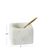 Luxury Marble Bowl with Brass Spoon – Elegant Kitchen Essential