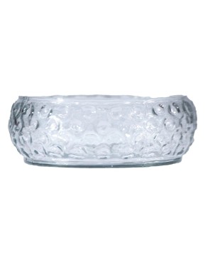 Hand-Blown Glass Inverted Hobnail Bowl – Elegant & Unique Design