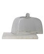 Elegant Glass Cloche with White Marble Base – Set of 2