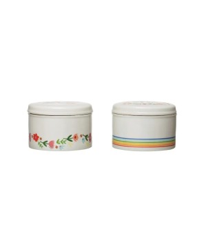 Stoneware Canister Set with Motivational Lid – Food Storage & Decor