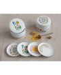 Stoneware Canister Set with Motivational Lid – Food Storage & Decor